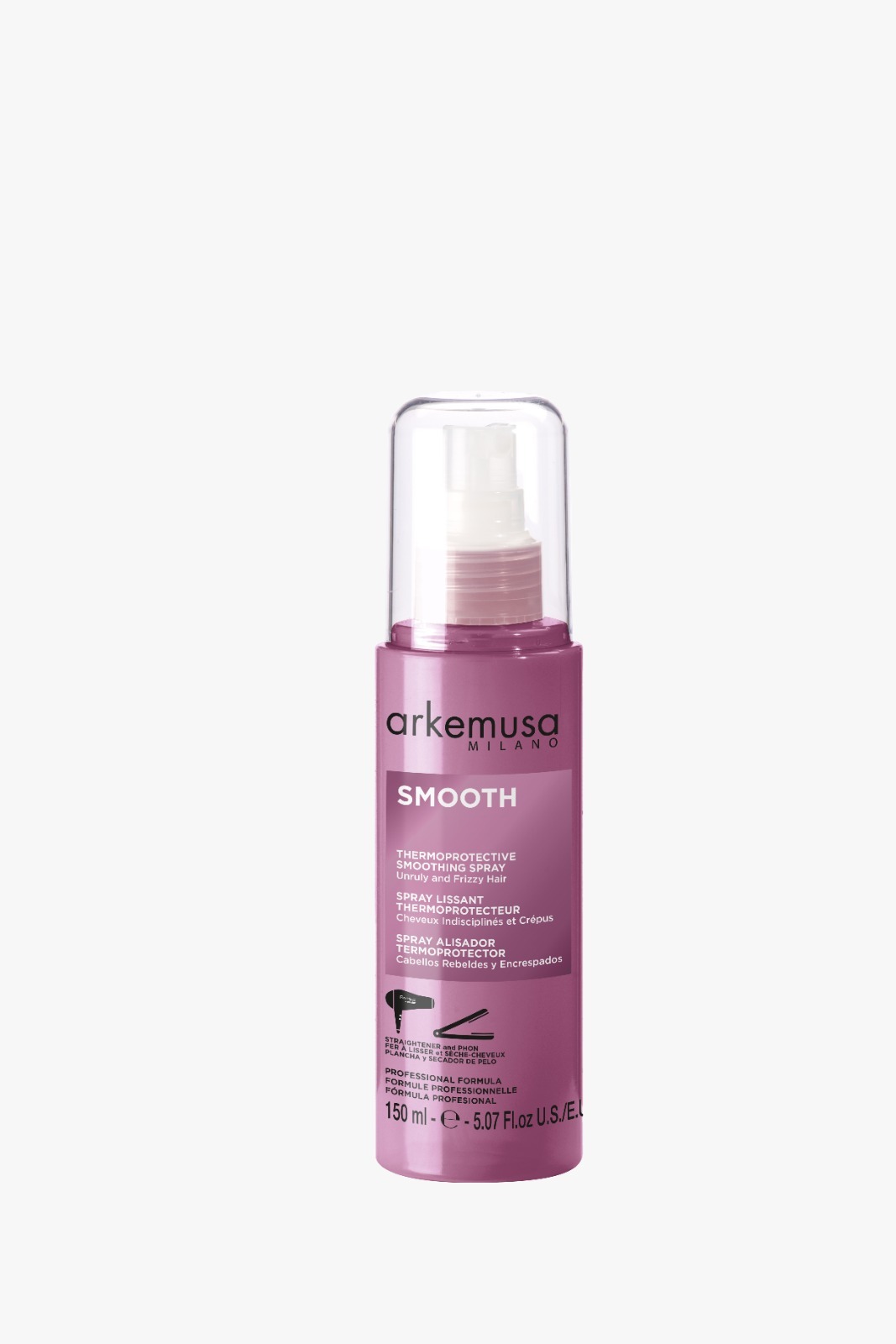 IMG-20260727-WA0038 بخاخ أركموزا ميلانو سموث Smooth Thermoprotective Smoothing Spray 150 مل لحماية الشعر من الحرارة وتنعيم الخصلات